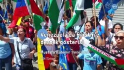 Venezuela’da Filistin’e destek gösterisi