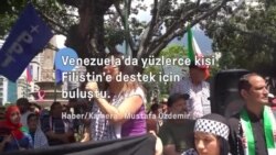 Venezuela’da yüzlerce kişi Filistin’e destek için buluştu