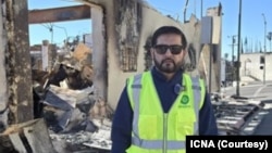 ICNA Chief Executive Officer Abdu Rauf Khan assessing losses during Los Angeles fires